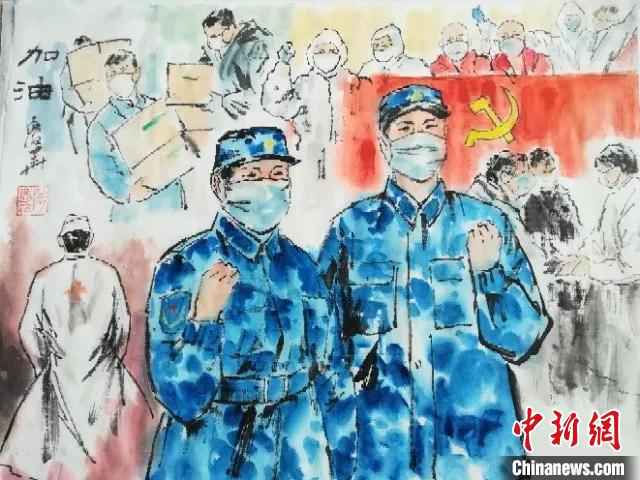  浙江台州“老宅男”：60多天为逆行者“画像”90多幅